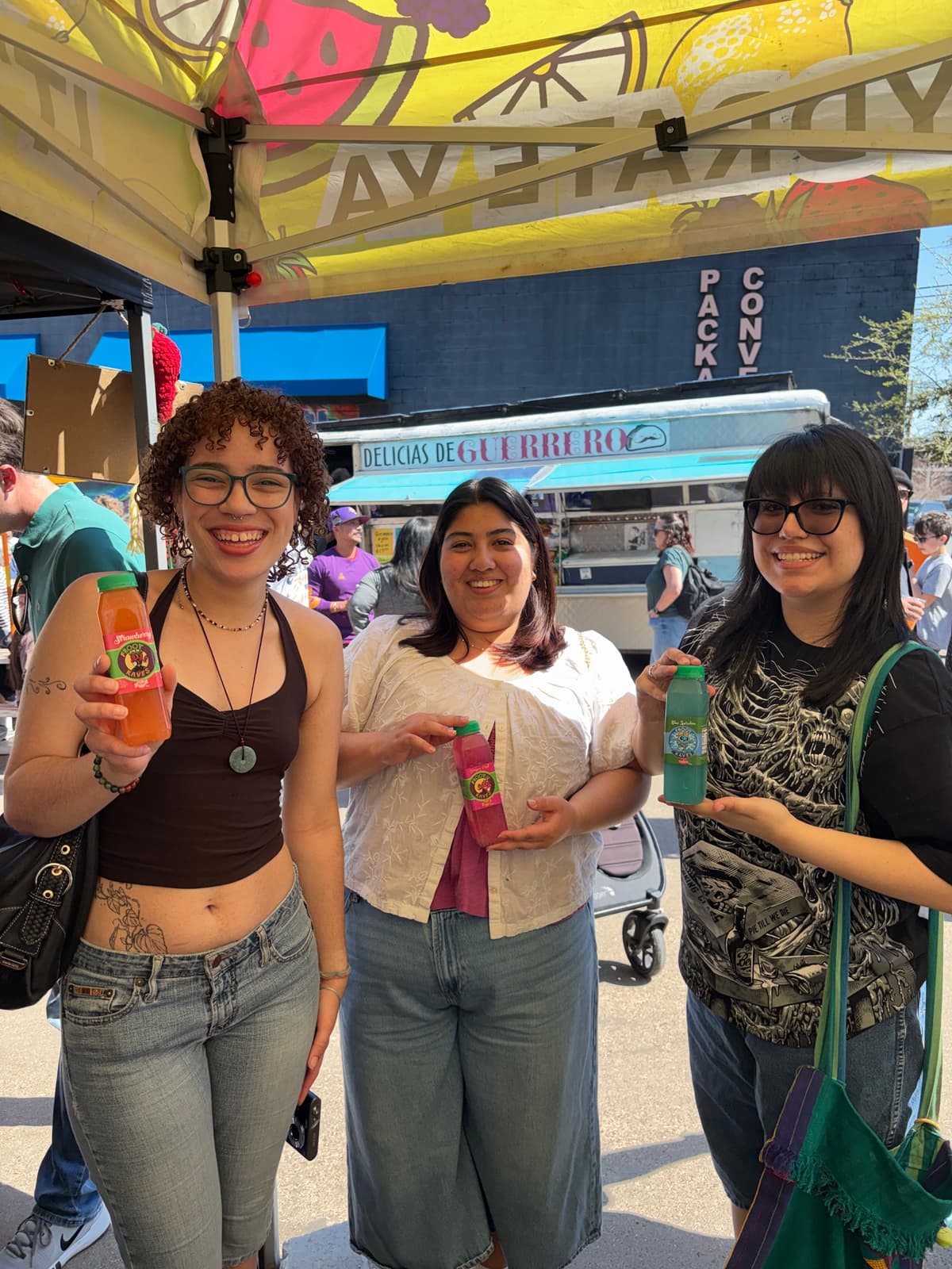 Girls supporting local